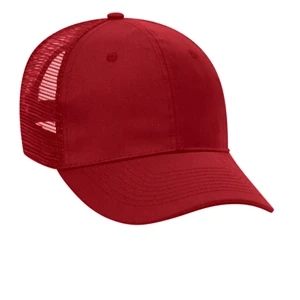 Otto 6 Panel Mid Profile Mesh Back Trucker Hat, Value Hat