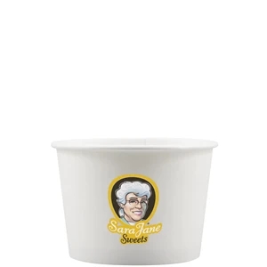 12 oz Paper Food Container - White - Digital