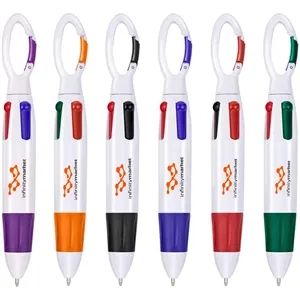 4-in-1 Shuttle Pens Retractable with Carabiner