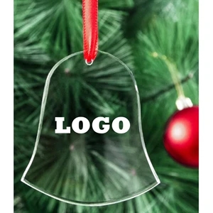 Custom Clear Bell Shaped Ornaments