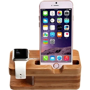 Bamboo Charging Station Wood Charge Dock