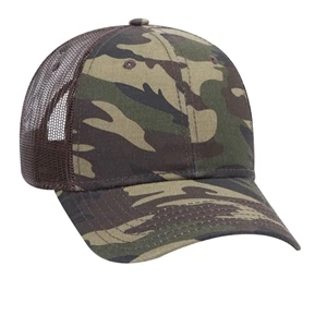 Otto Camouflage 6 Panel Low Pro Mesh Back Trucker Hat