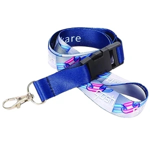 Detachable buckle release Lanyard sublimated badge holder