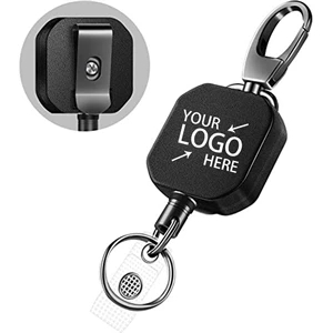 Heavy Duty Metal Retractable Carabiner Keychain