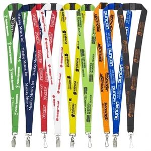 Custom Logo 3/4" Lanyard with FREE Breakaway Release