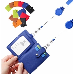 Custom Logo Badge Card Holder With Lanyard