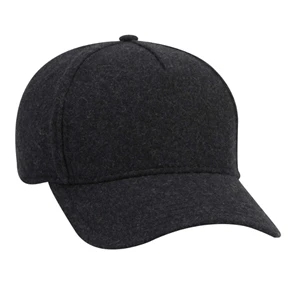 Otto 5 Panel Low Pro Baseball Cap, Melton Wool Blend Hat