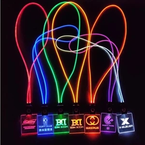 Light Up LED Lanyard Flashing Acrylic Card