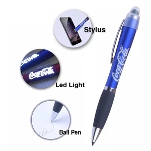 Light Up LED Logo Stylus Ball Pen