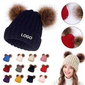 Warm Beanie Cap With Pom Pom