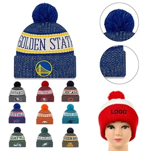 Winter Pom Knit Beanie Hat