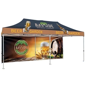 10' x 20' Heavy Duty Canopy Tent with One Double Sided Wall