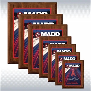 Cherry Finish Wood Plaque w/Full Color Sublimated Plate