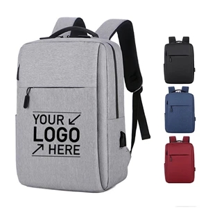 Water Resistant Laptop Backpack With USB Charging Port