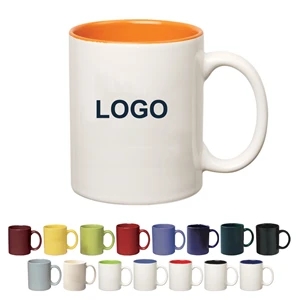 11Oz. Colored Stoneware Mug With C-Handle