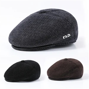 Men's Winter Beret Cap with Ear Flaps