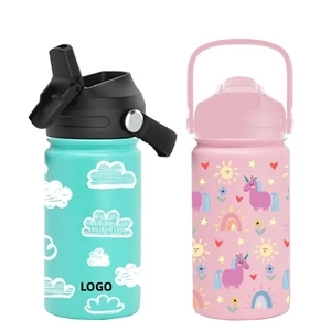 New Kids Water Bottle With Straw Lid