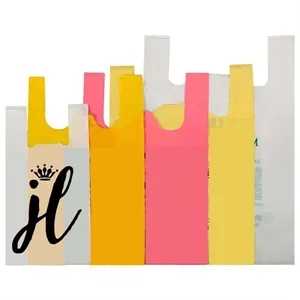 Plastic Grocery White Sturdy Handled Merchandise Bags