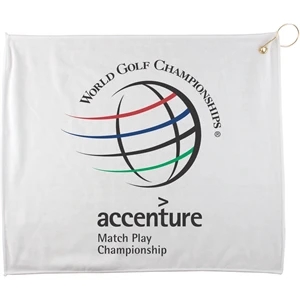 15" X 18" Polyester Blend White Golf Towel W G&h