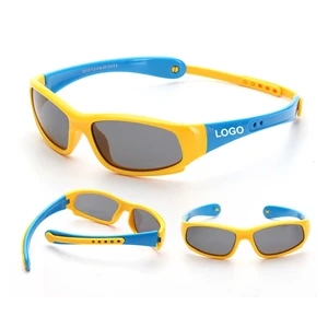Custom Logo Kids Silicone Riding Sunglasses
