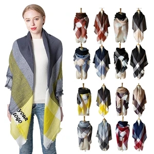 Imitation Cashmere Classic Plaid Scarf