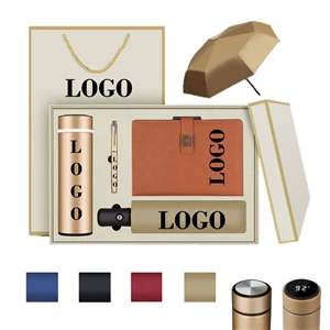 Custom Corporate Gift Set With Tumbler Journal Pen Umbrella