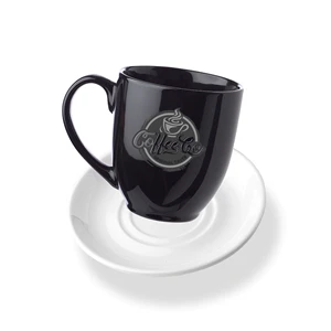 16 oz. Bistro Glossy Coffee Mugs with Ceramic Coaster