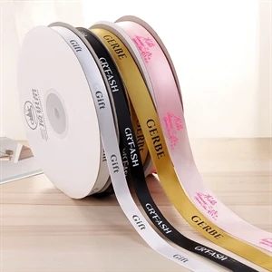 Custom Printed 50 Yard Satin Ribbon Roll (1 1/2" Wide)