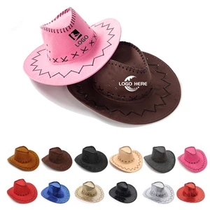 Faux Leather Cowboy Hat