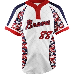 Sublimated Elite Two-Buttoned Baseball Jersey