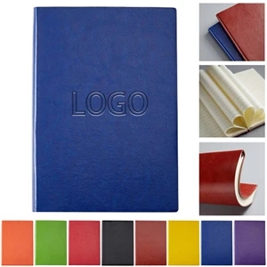 A5 Softbound PU Leather Hardcover Thick Journal Notebook