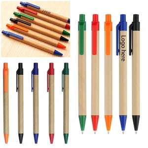 Eco-friendly Recycle Kraft Paper Click Ballpoint Pen