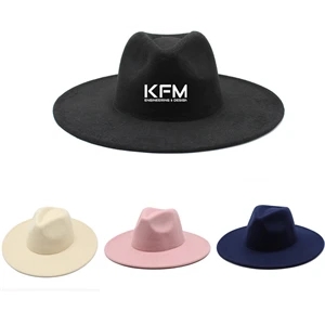 Wide Brim Wool Fedora Hat