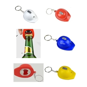 Helmet Shape Led Bottle Opener key chain