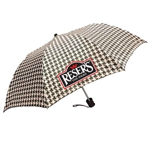 Black & White Houndstooth Super Pocket Mini Umbrella