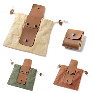 Foldable Outdoor Foraging Leather Bushcraft Bag