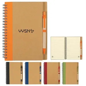 Eco-Inspired Spiral Notebook & Pen