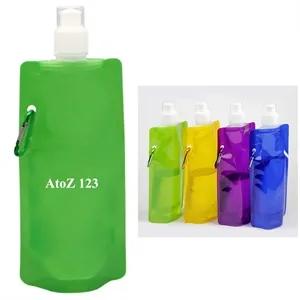 Collapsible Sports Water Bottle with Carabiner