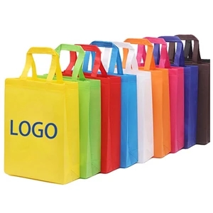 Custom Logo Non-Woven Reusable Shopper Tote Bags