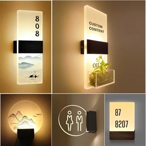 Custom LED Hotel Door Number Plates