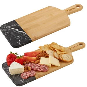 Bamboo & Marble Cutting Board with Handle