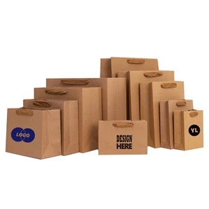 MOQ50 Brown Kraft Paper Bags