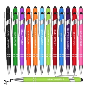 Ellipse Softy Brights w/Stylus - Laser Engraved - Metal Pen