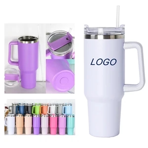 Double Wall Vacuum Tumbler With Handle 40 Oz.