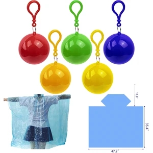 Portable Key Ring Spherical Raincoat