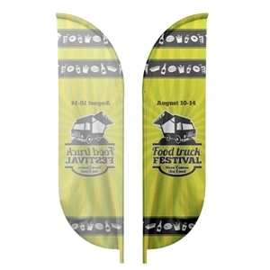 10' Single-Sided Blade Flag with Ground Spike