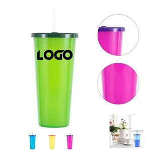 Color Changing Cup With Straw