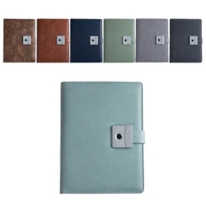 Fingerprint Lock A5 Notebook with Power Bank & USB Drive