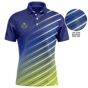 Unisex 160 GSM Brushed Milk Silk Sublimation Polo Shirt