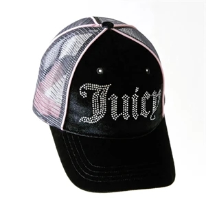 Custom Logo Baseball Cap Trucker Hat with Custom Rhinestone Logo